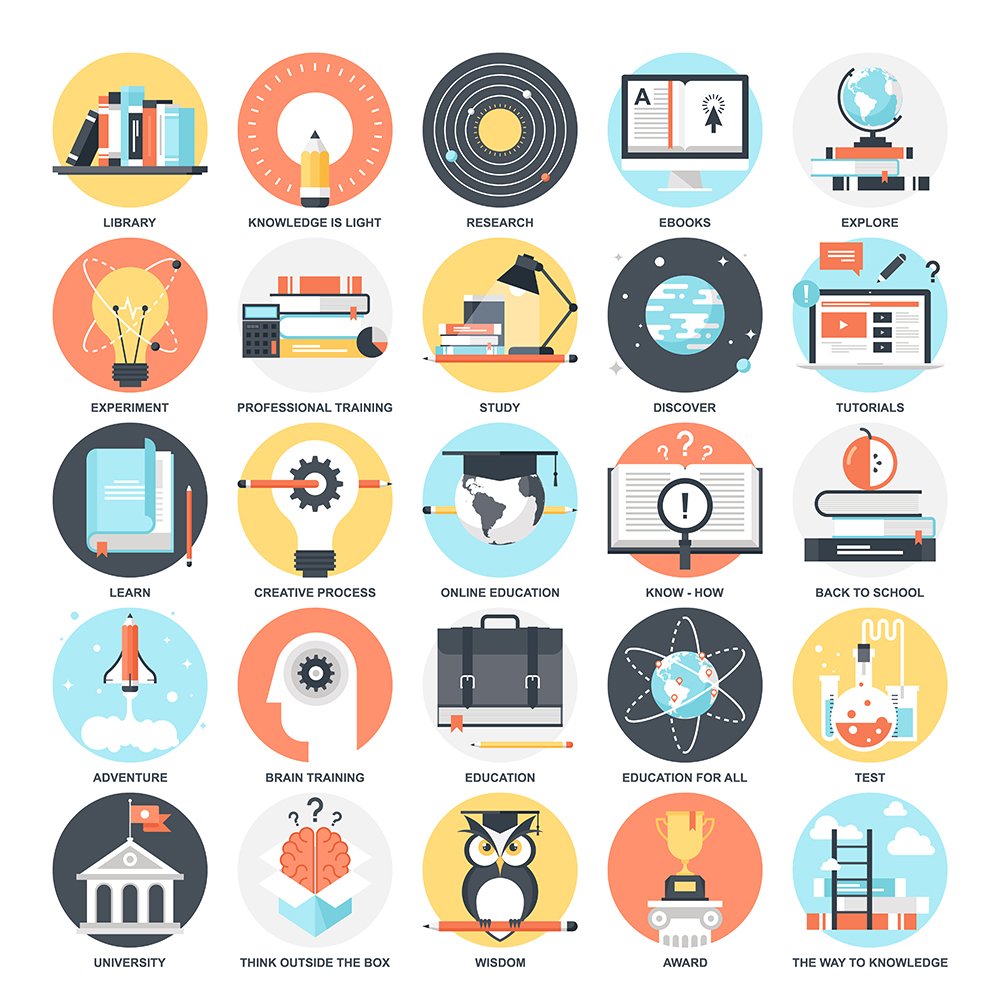 Education Icons preview image.