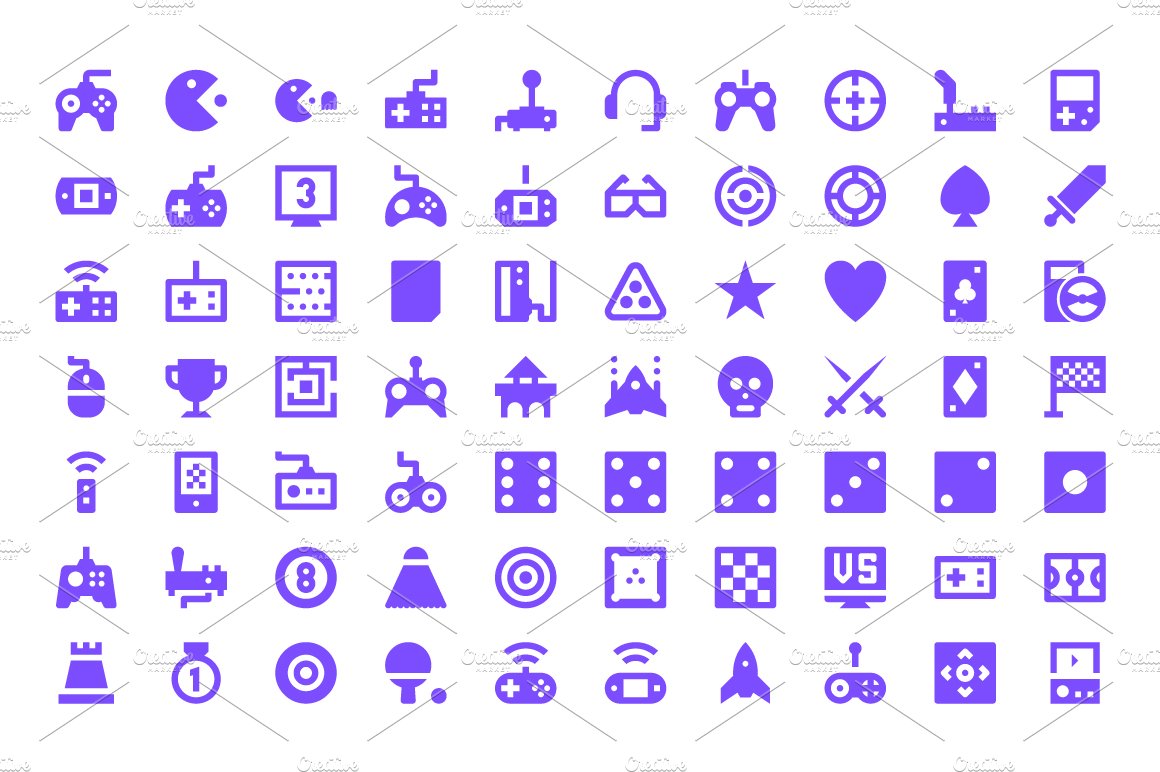 125+ Video Game Material Design Icon preview image.