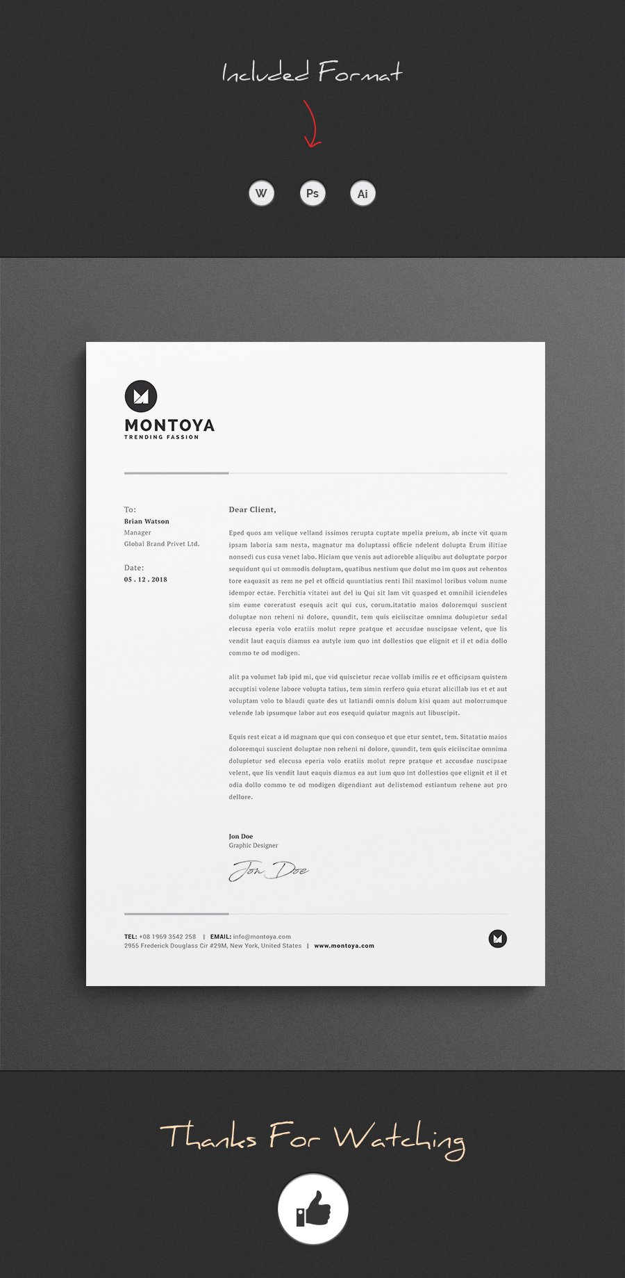 Letterhead preview image.