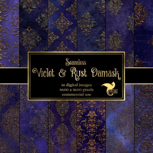 Violet and Rust Damask cover image.