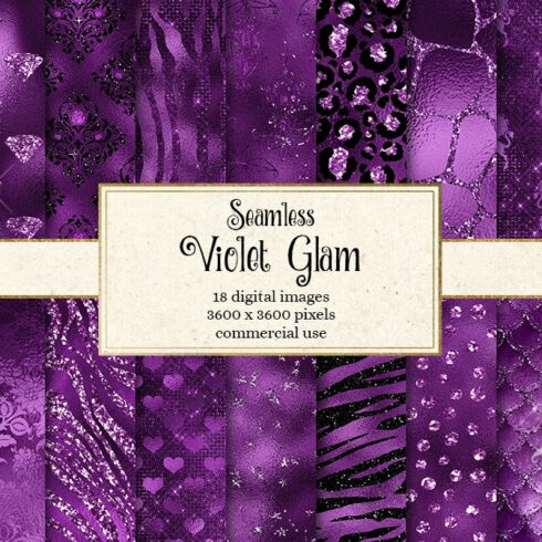 Violet Glam Digital Paper cover image.