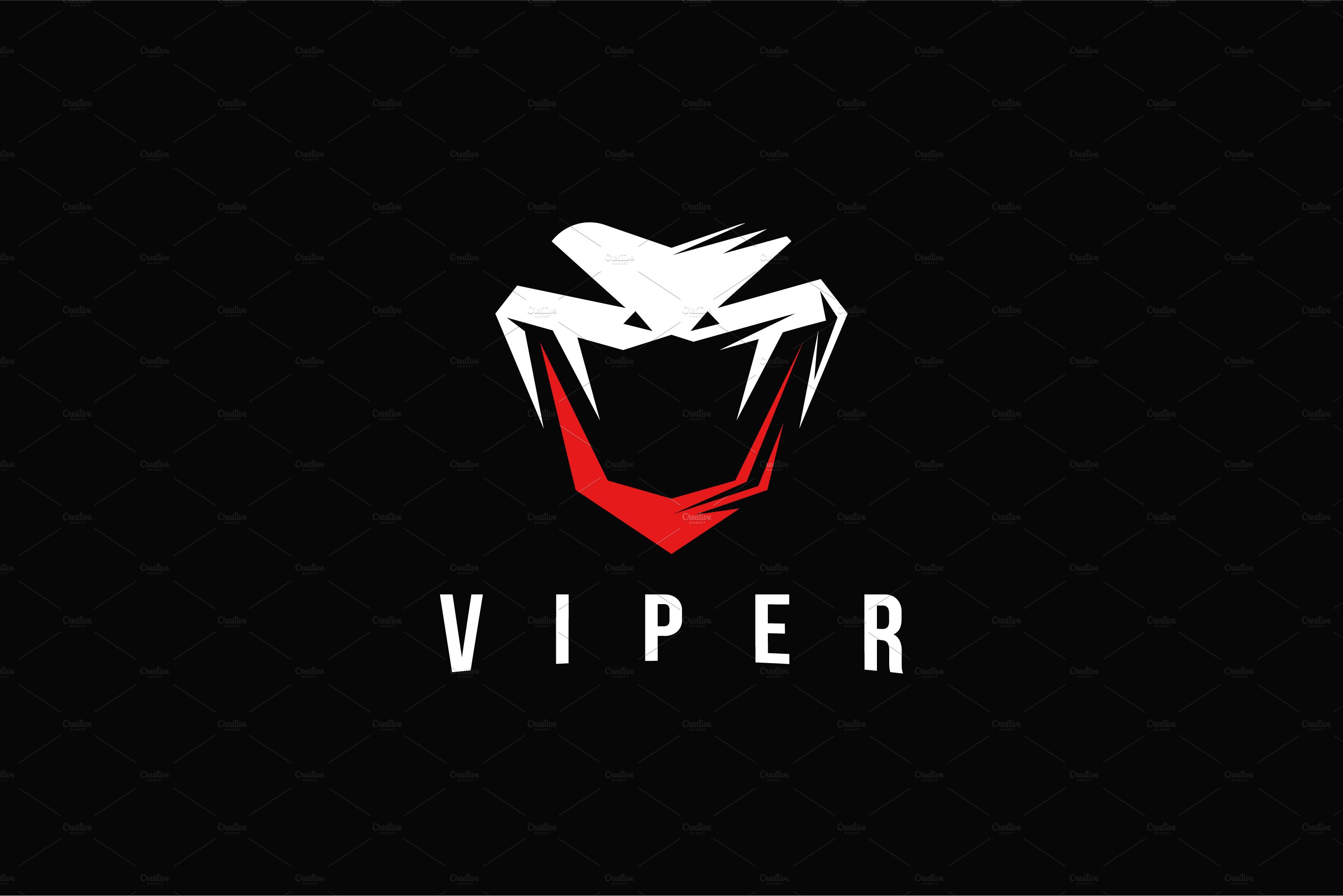 Agresive powerful viper snake logo cover image.