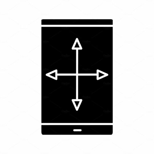 Smartphone display resize glyph icon cover image.