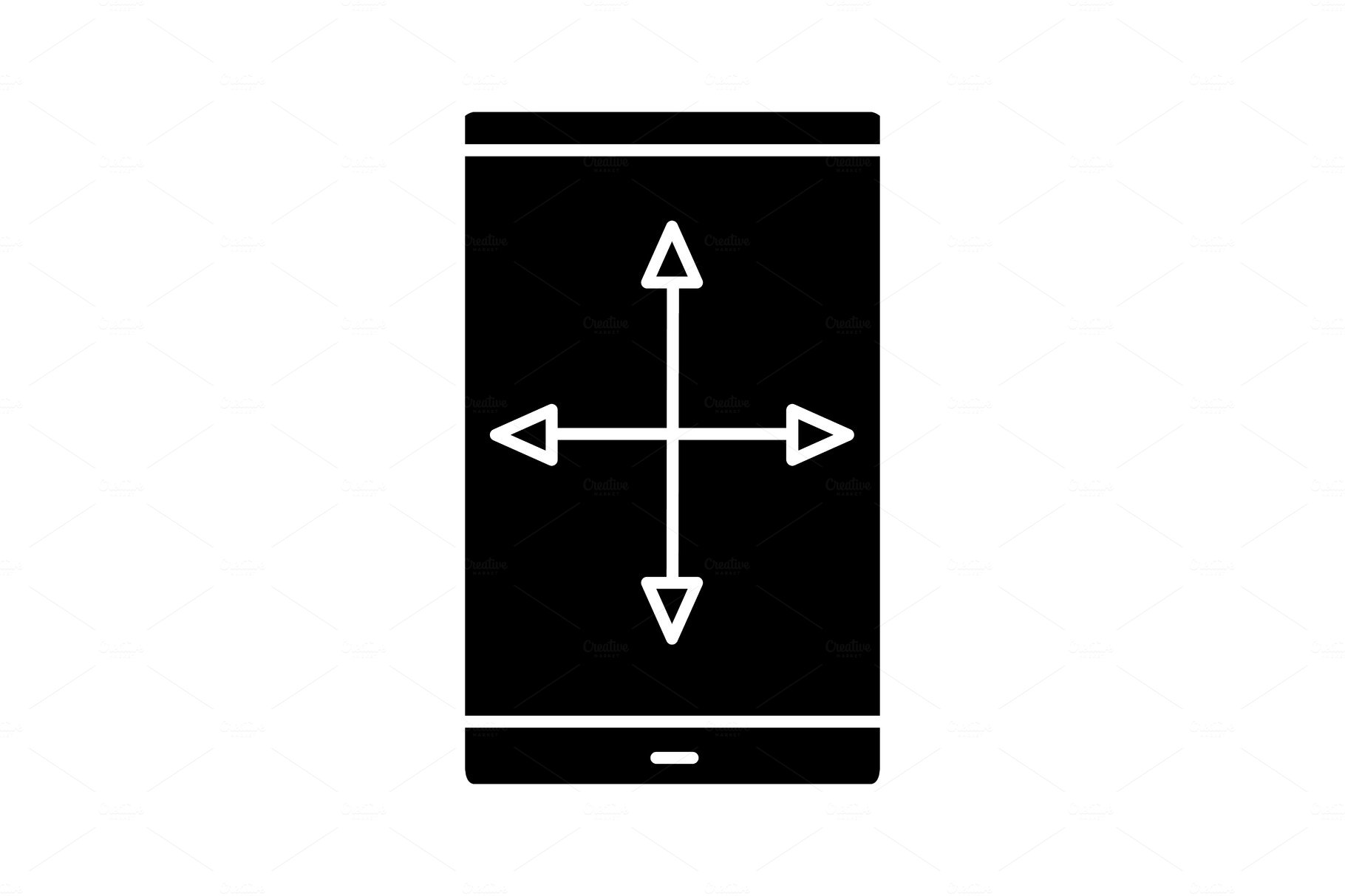 Smartphone display resize glyph icon cover image.