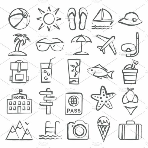Summer Doodle Icons cover image.