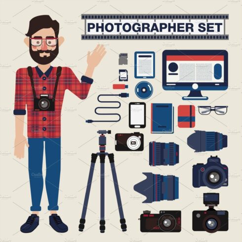 Professional Photographer Set Icons cover image.