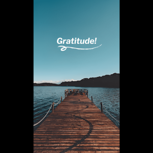 Beautiful Gratitude Quoted Wallpaper Graphic Design cover image.