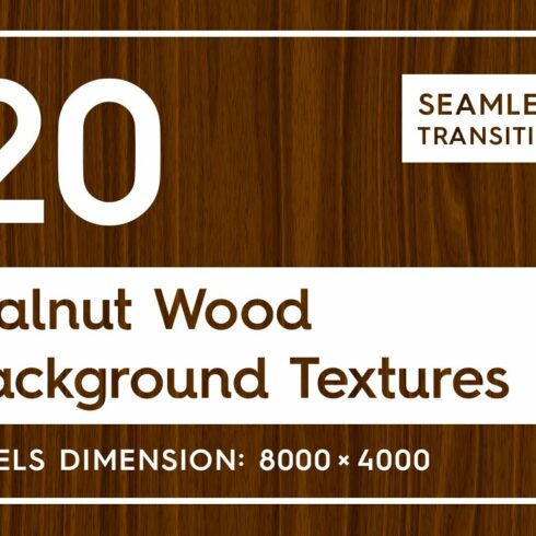 20 Walnut Wood Background Textures cover image.