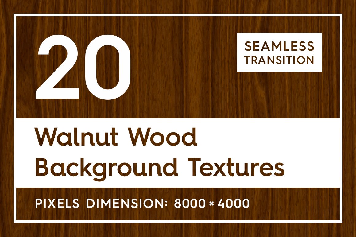 20 Walnut Wood Background Textures cover image.