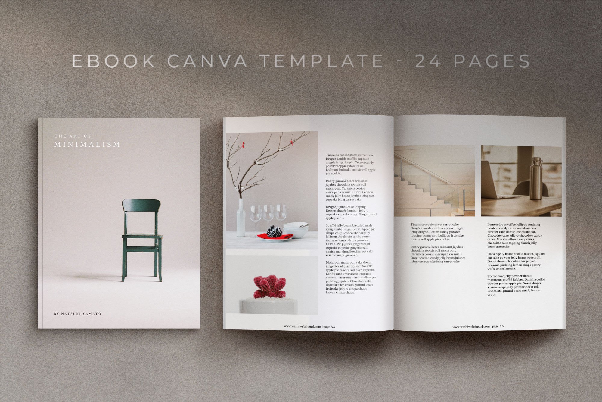 eBook/Magazine Canva Template- Washi cover image.