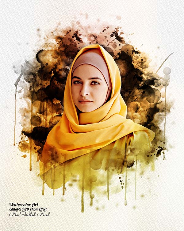 Painting of a woman wearing a yellow scarf.