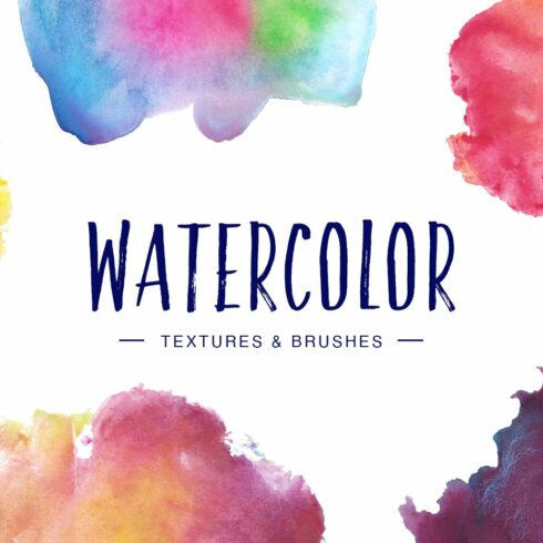 Watercolor Textures & Brushes cover image.