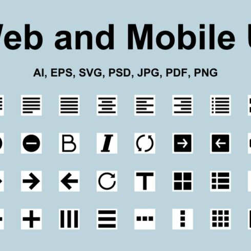 Web and Mobile UI ICons cover image.