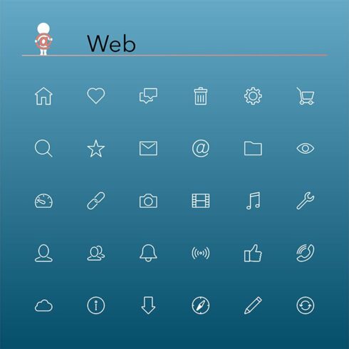 Web Line Icons cover image.