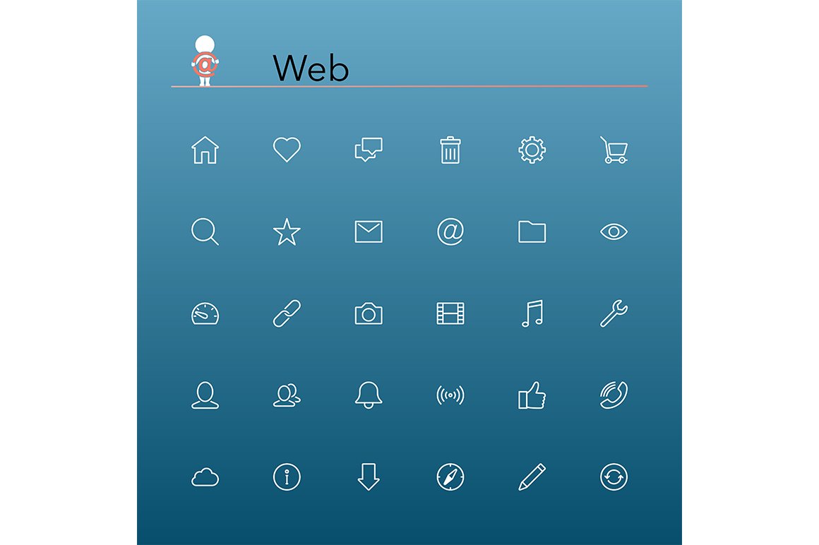 Web Line Icons cover image.