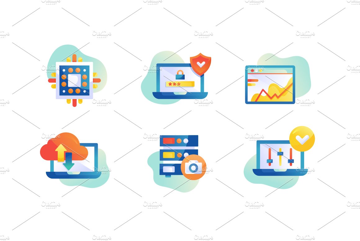 Web Hosting Icons cover image.