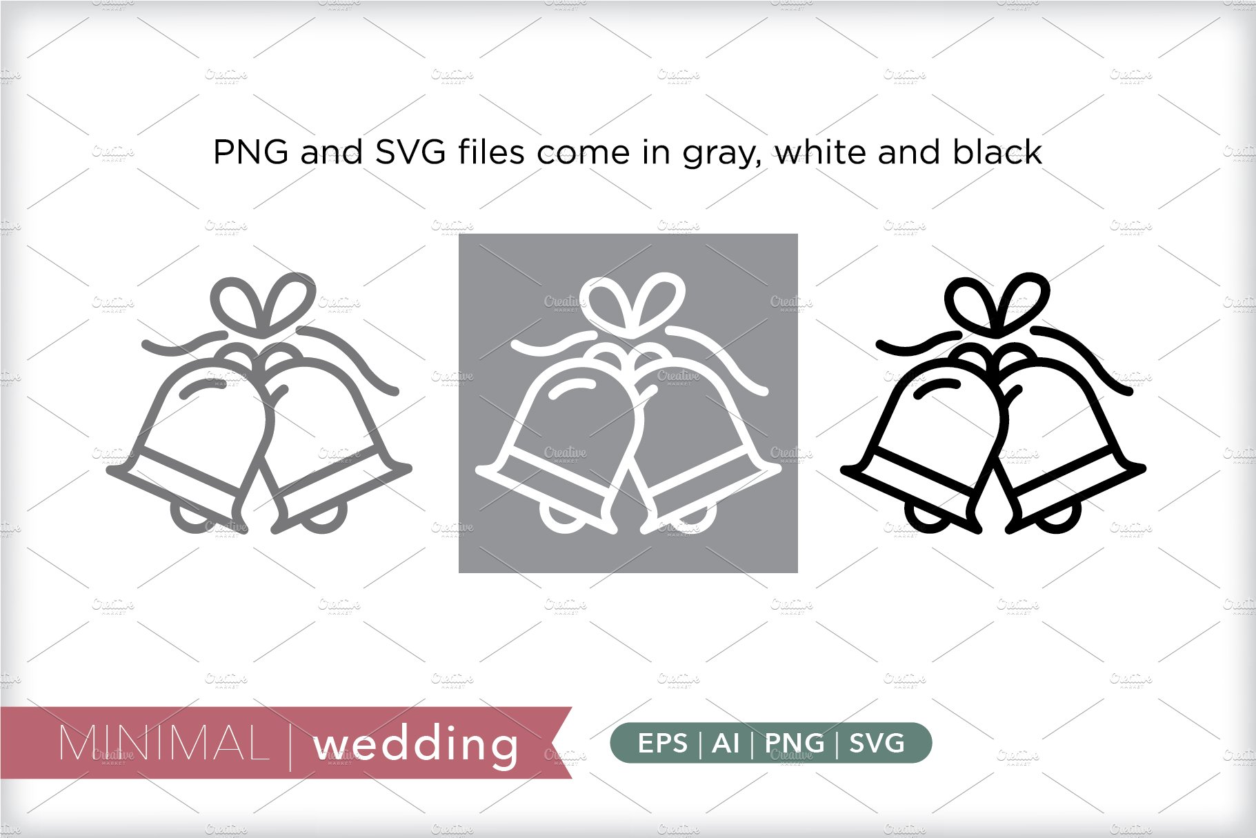 Minimal wedding icons preview image.