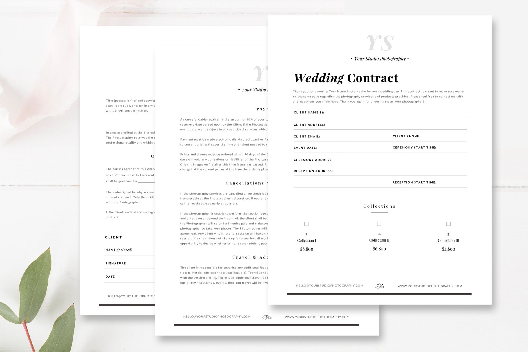 Wedding Photography Contract cover image.