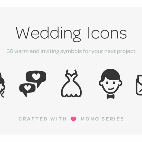 Mono Icons: Wedding cover image.