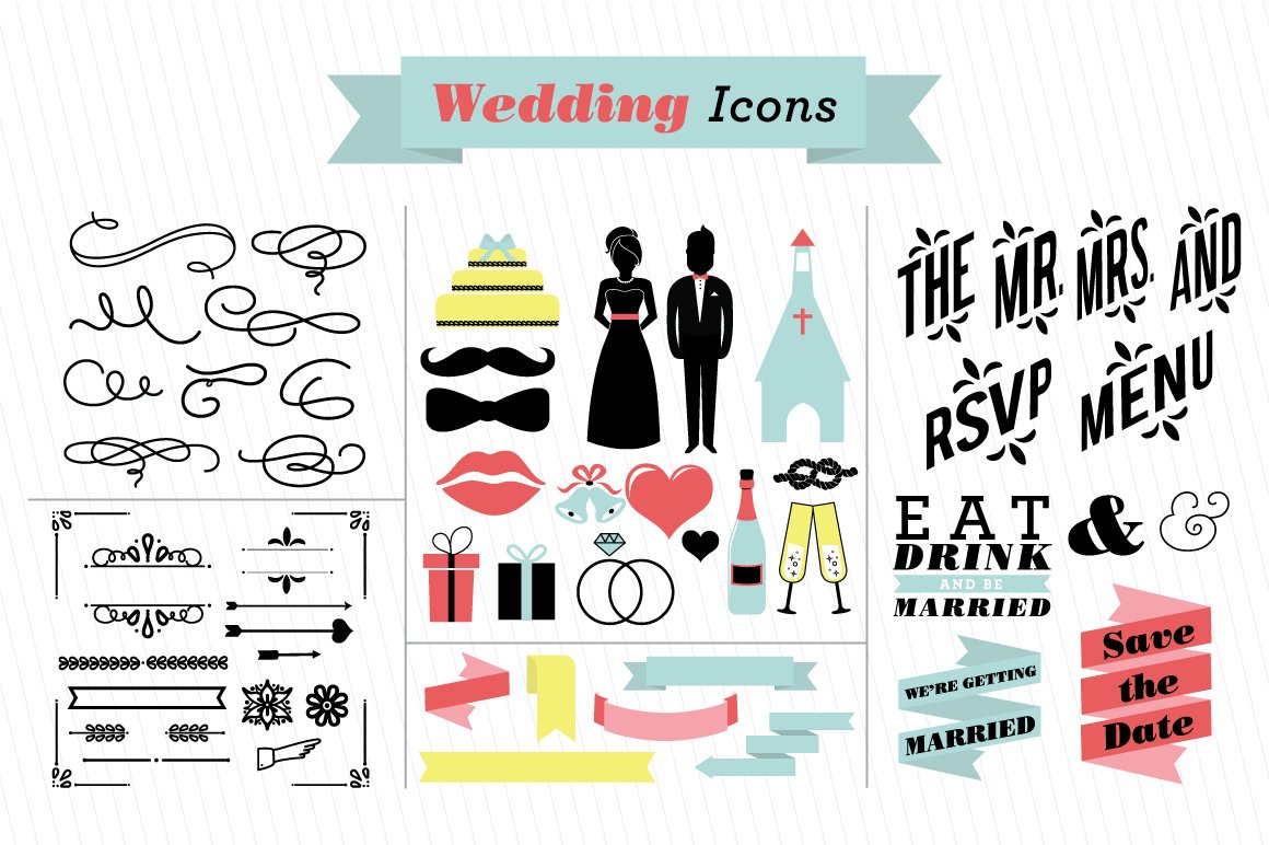 Wedding Vector Icons cover image.