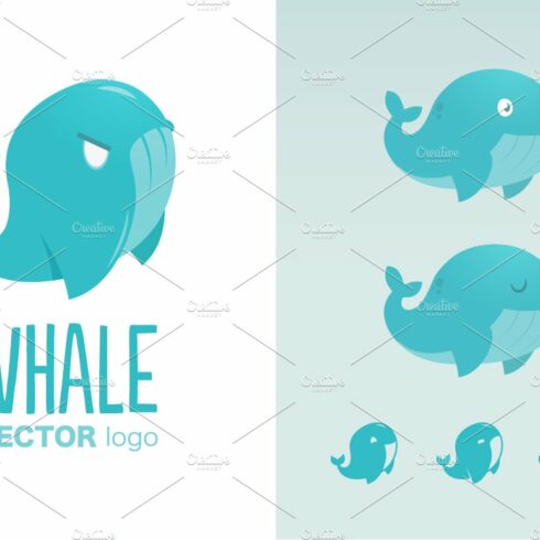 Vector Whale Logo Template cover image.