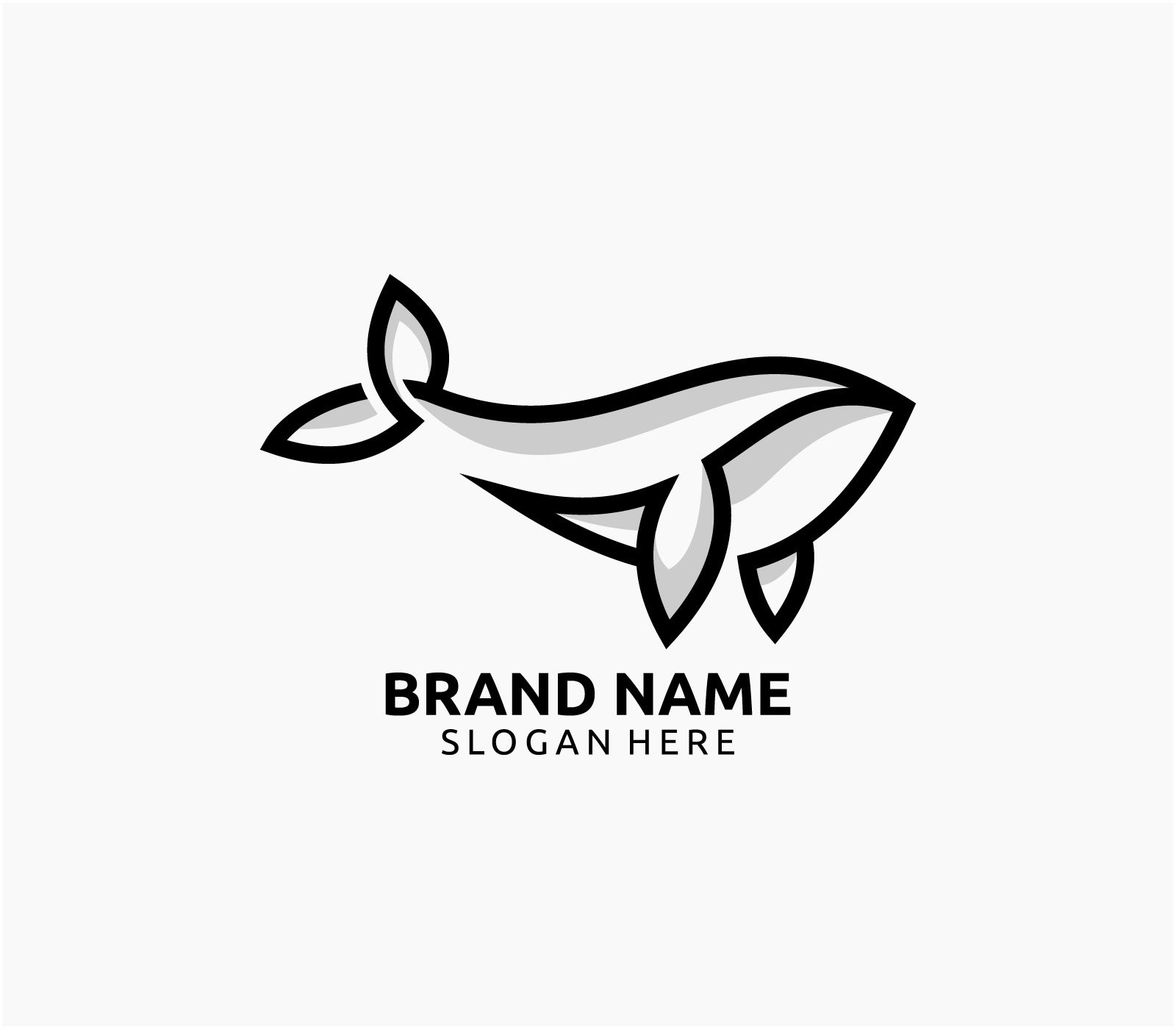 Whale Logo Template cover image.