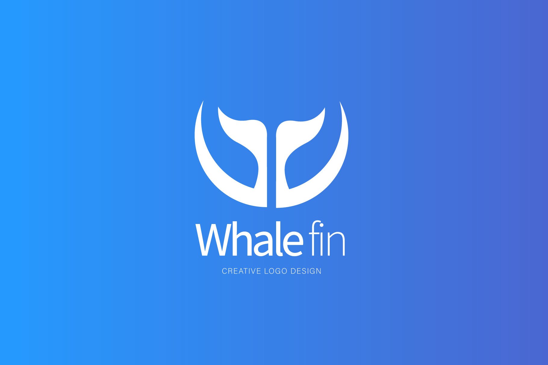 Whale fin logo preview image.
