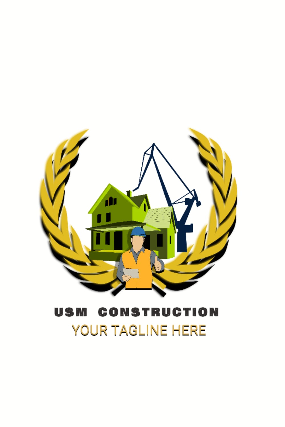 Best Quality Amazing Construction Company Logo Royal Logo for You pinterest preview image.