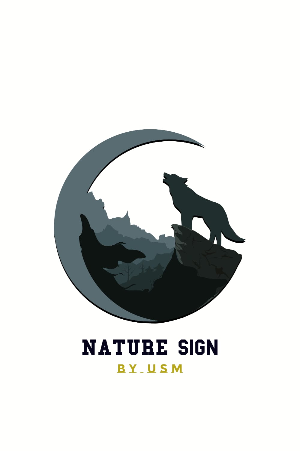 Perfect Design Nature Signature Logo By USM pinterest preview image.