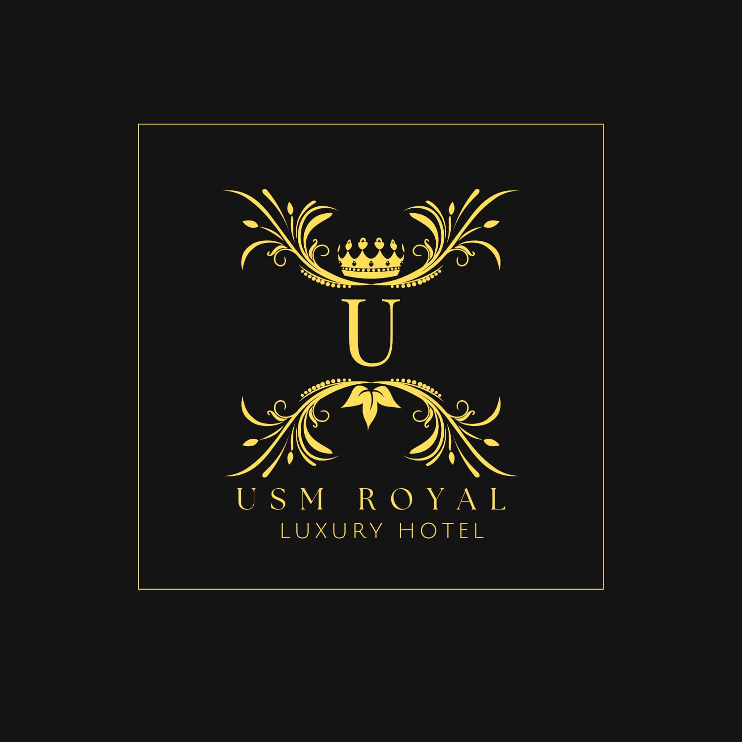 The logo for usm royal luxury hotel.