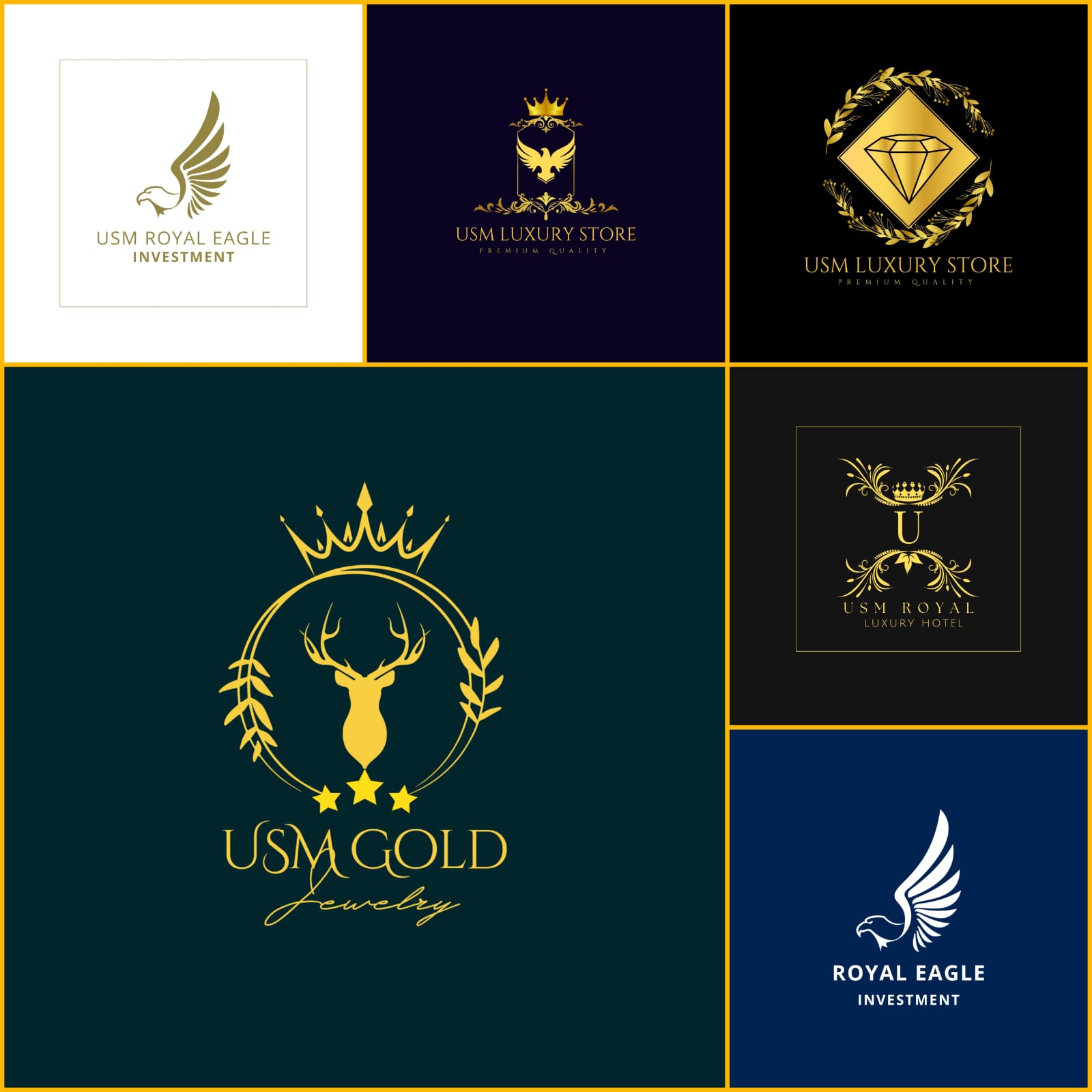 Collection of logos for a jewelry store.