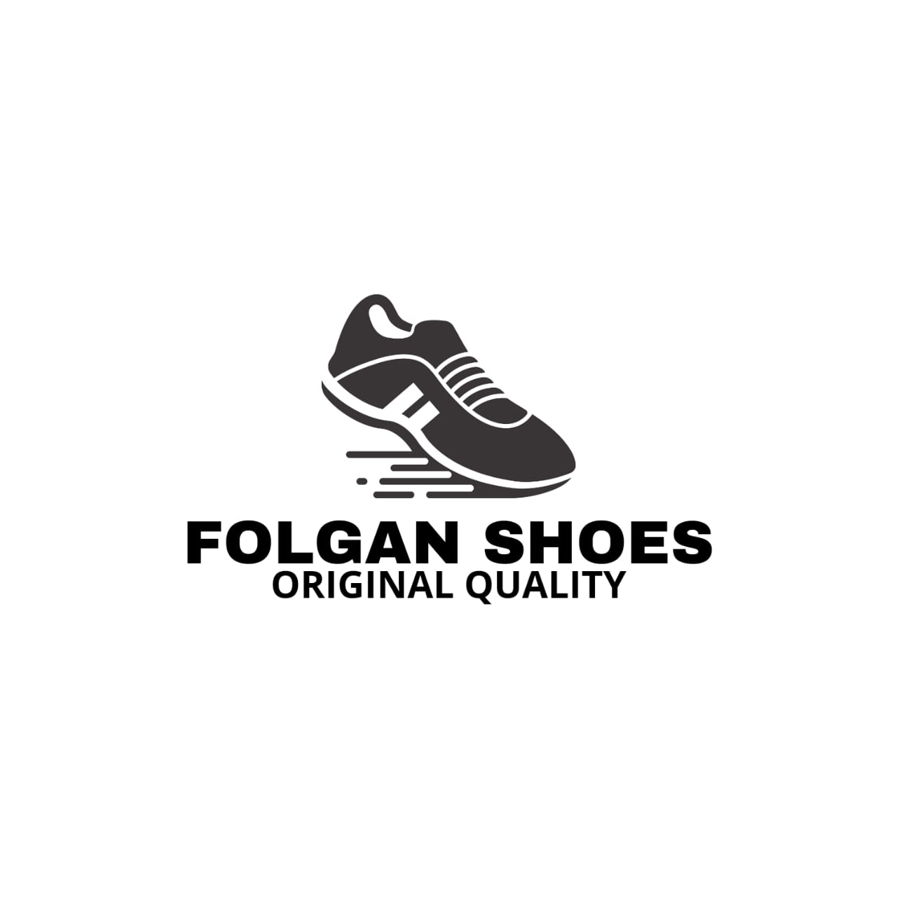 Black and white logo for a shoe company.
