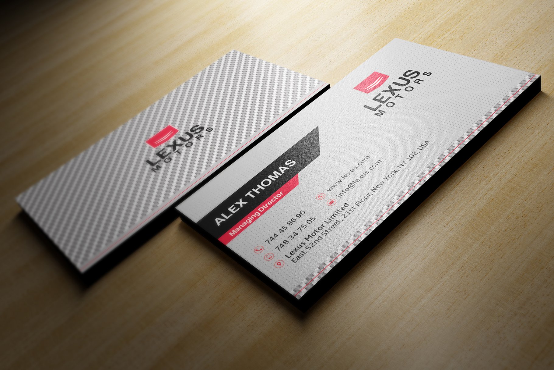 White Carbon Business Card preview image.