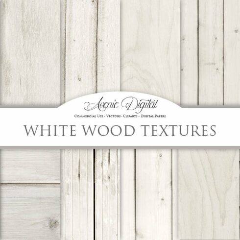 White Wood Digital Paper cover image.