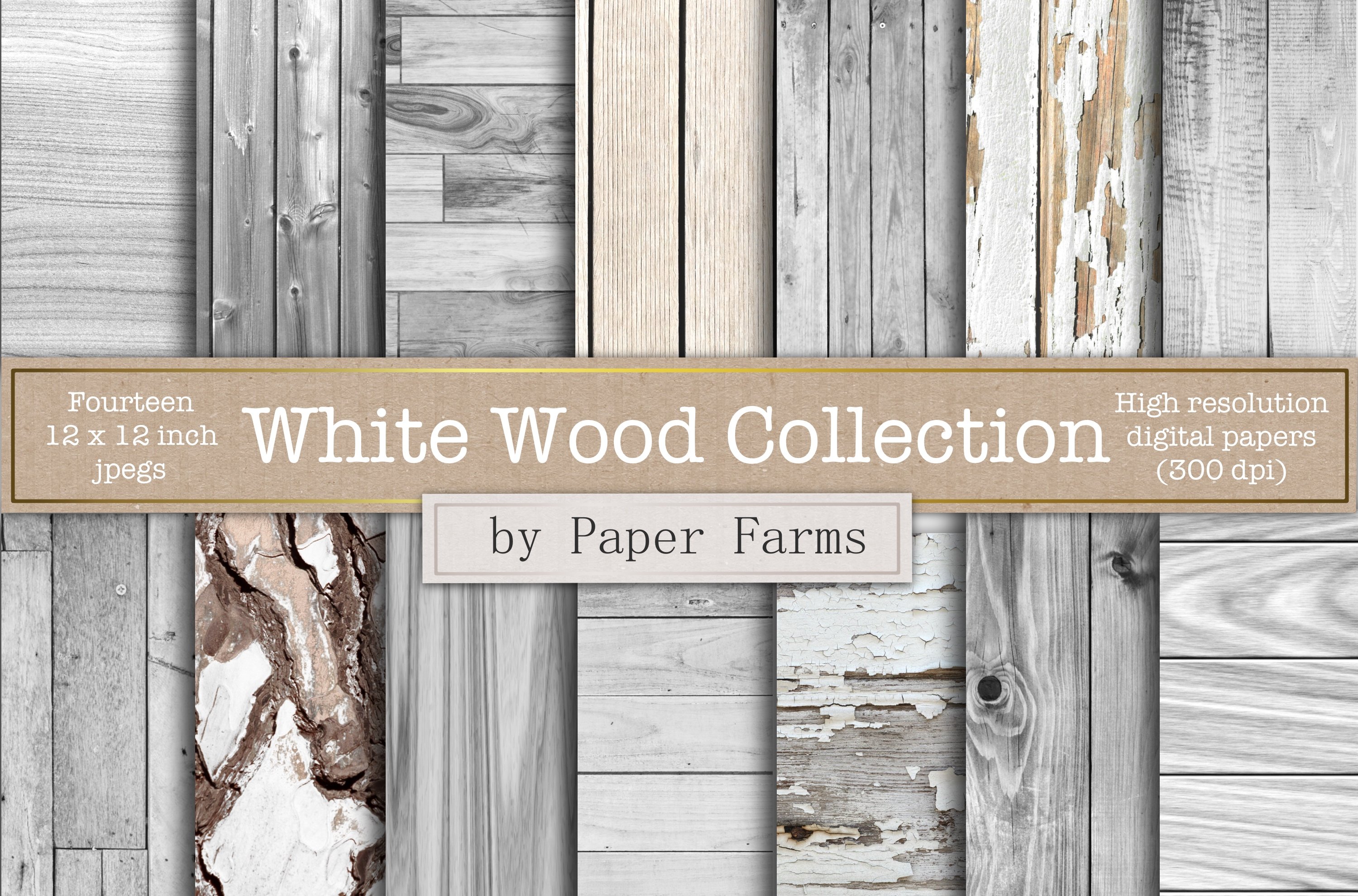 White wood textures cover image.