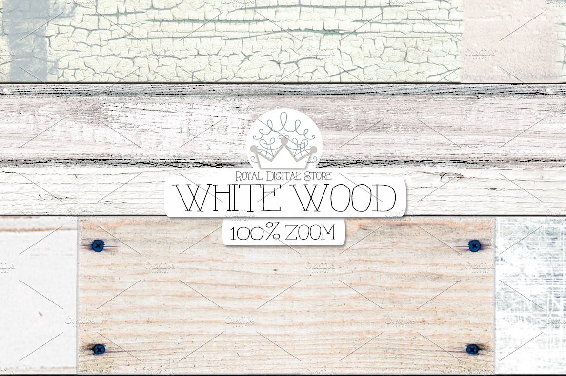 WHITE WOOD digital paper preview image.