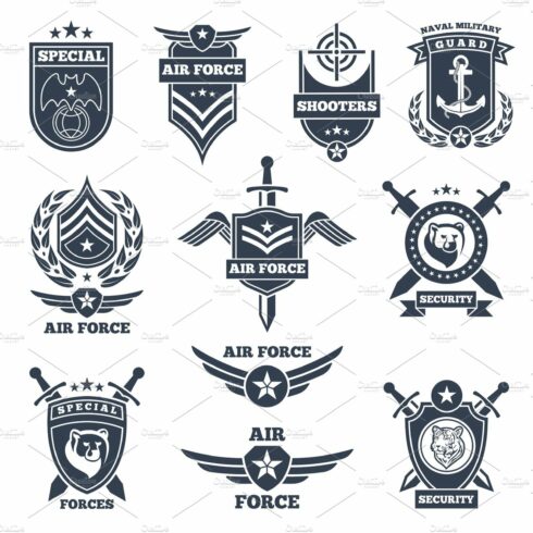 Emblems and badges for air and ground forces cover image.