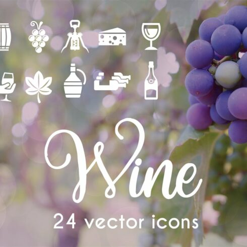 WINE - vector icons cover image.