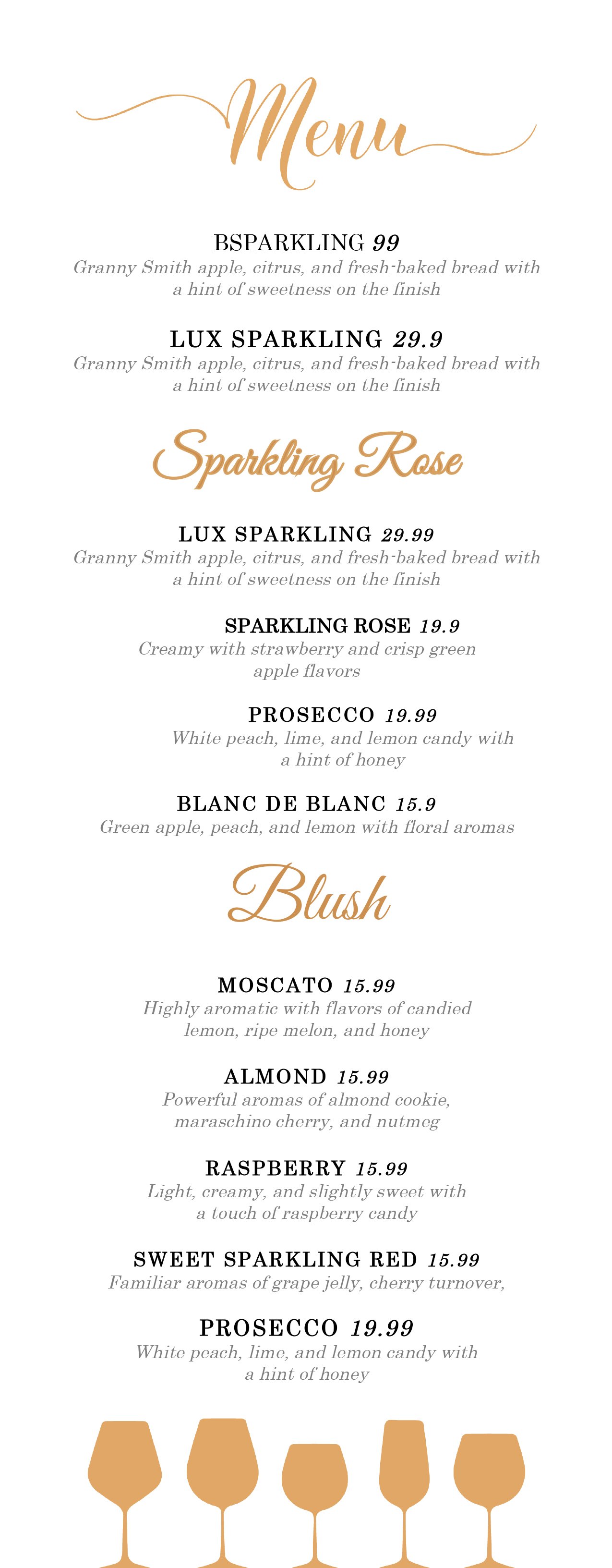 Wine List - Wine Menu preview image.