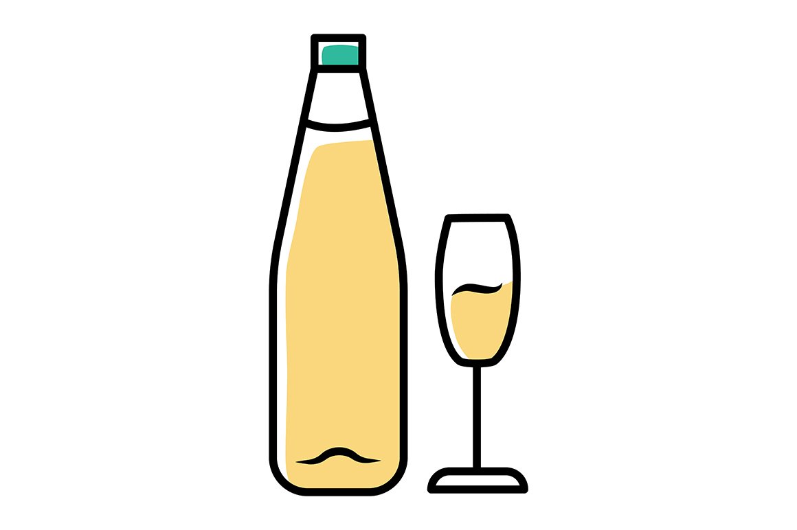 Wine yellow color icon cover image.