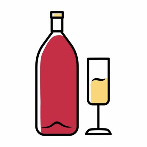 Wine pink color icon cover image.