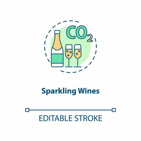 Sparkling wine concept icon cover image.