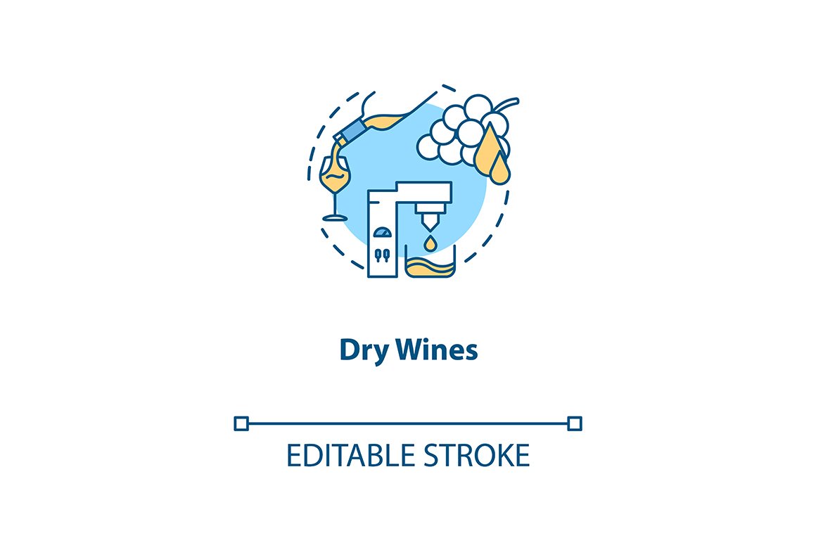 Dry wines concept icon cover image.