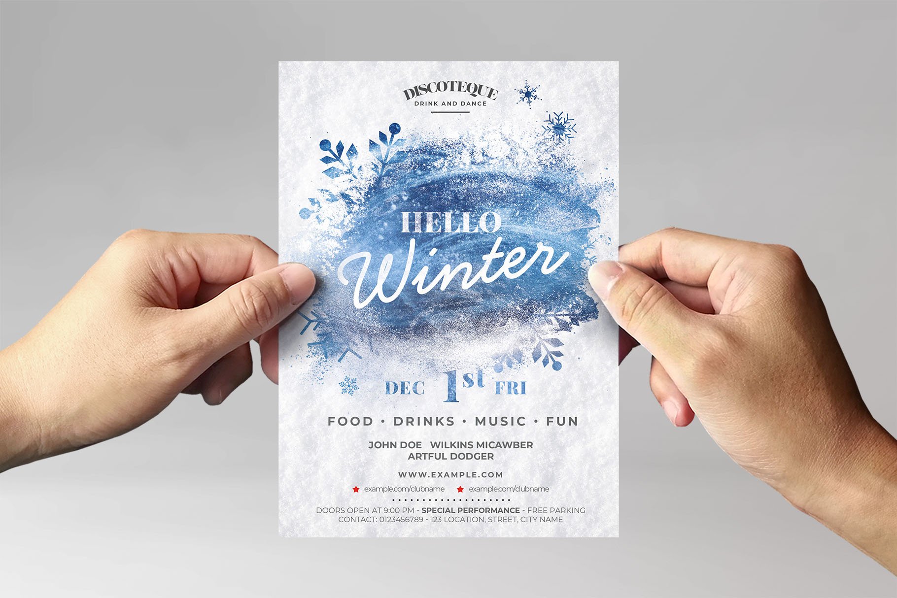 Winter Flyer Template preview image.
