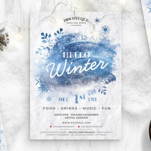 Winter Flyer Template cover image.