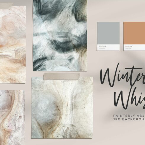 Winter Whispers Painterly Abstracts cover image.