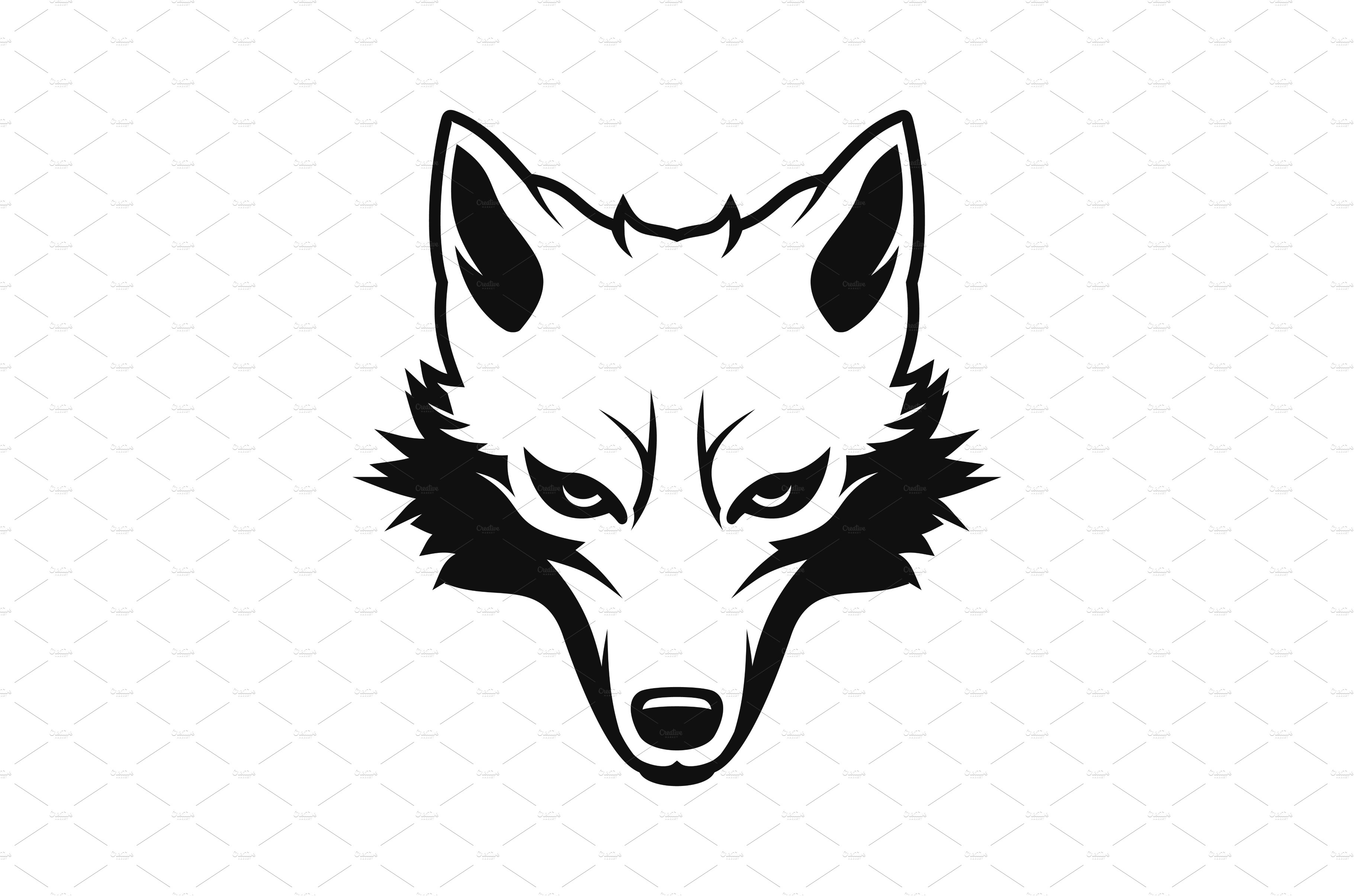 Wolf Face for Logo on White cover image.