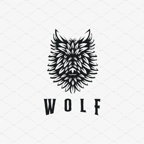 Black and white wolf head logo cover image.