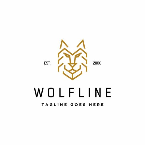 wolf head line logo cover image.