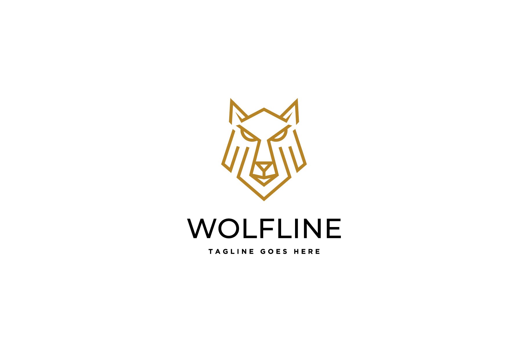 wolf head line logo cover image.